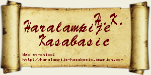 Haralampije Kasabašić vizit kartica
